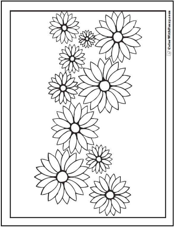 590x762 Daisy Coloring Page