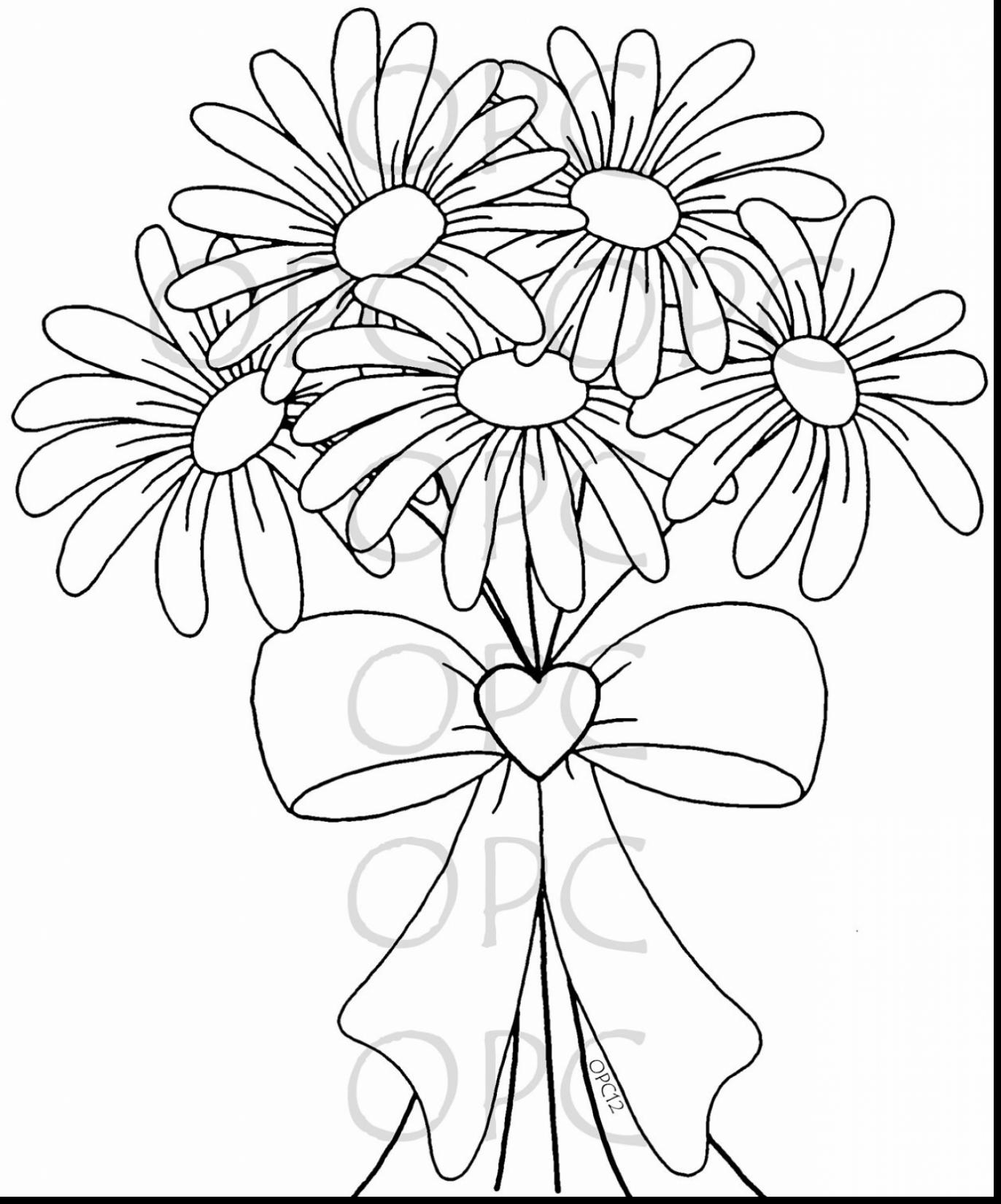 1372x1650 Odd Daisy Coloring Pages Gerbera Page Free Printable