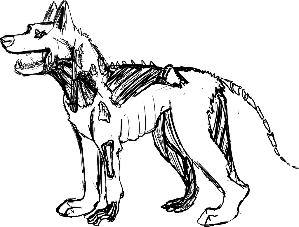 1024x779 Zombie German Shepherd Coloring Pages