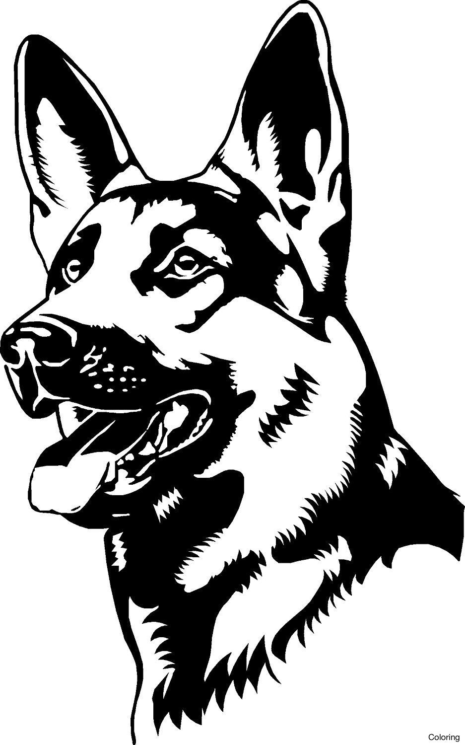 937x1500 Unsurpassed German Shepherd Coloring Pages Fre