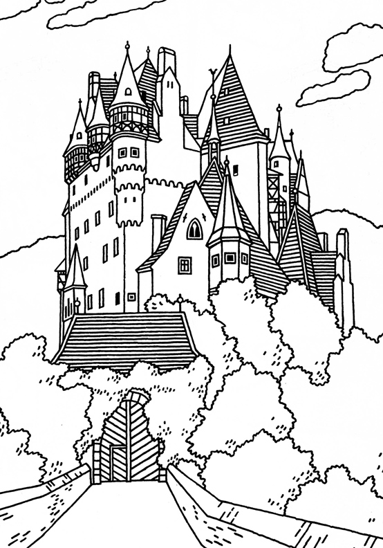 554x792 German Castle Drawing