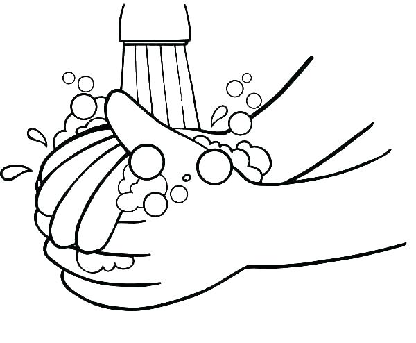 600x494 Hand Washing Coloring Pages Hand Washing Coloring Pages Germs