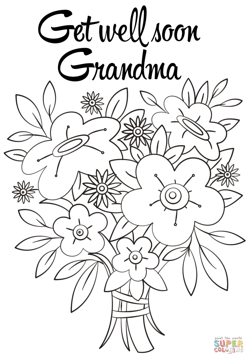 Get Well Card Coloring Page