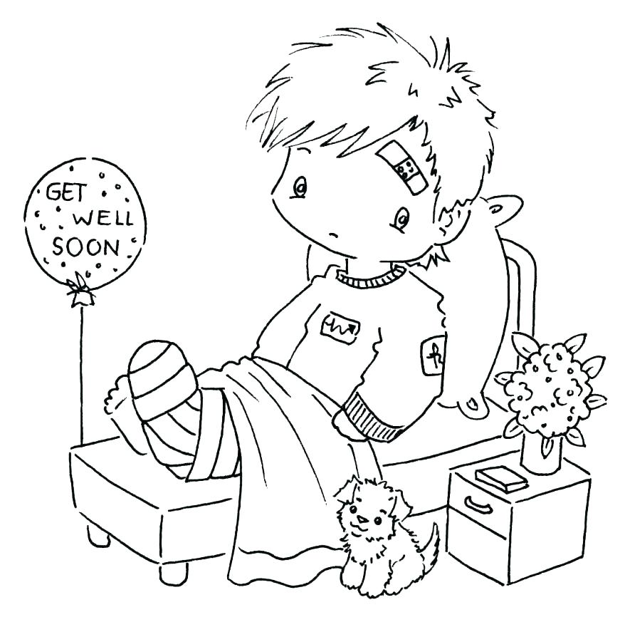 878x873 Get Well Coloring Pages Get Well Soon Coloring Pages Get Well