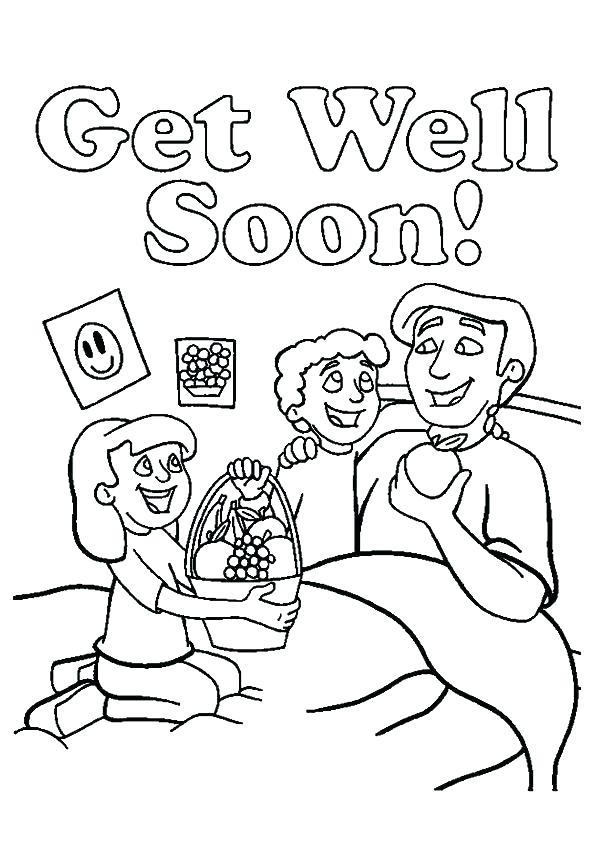595x842 Love Get Well Soon Card Printable Black And White In Conjunction