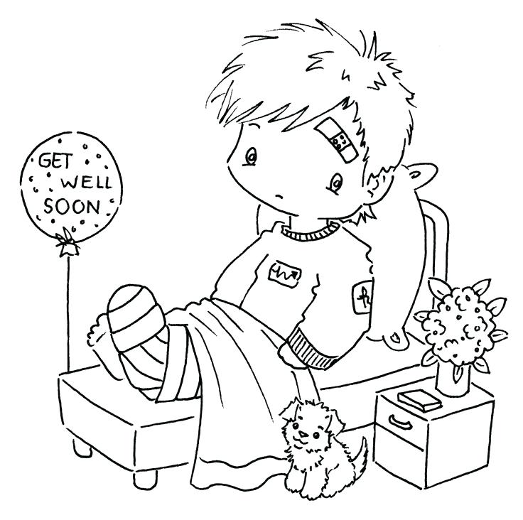 736x732 Get Well Soon Coloring Cards Many Interesting Stamps Thinking