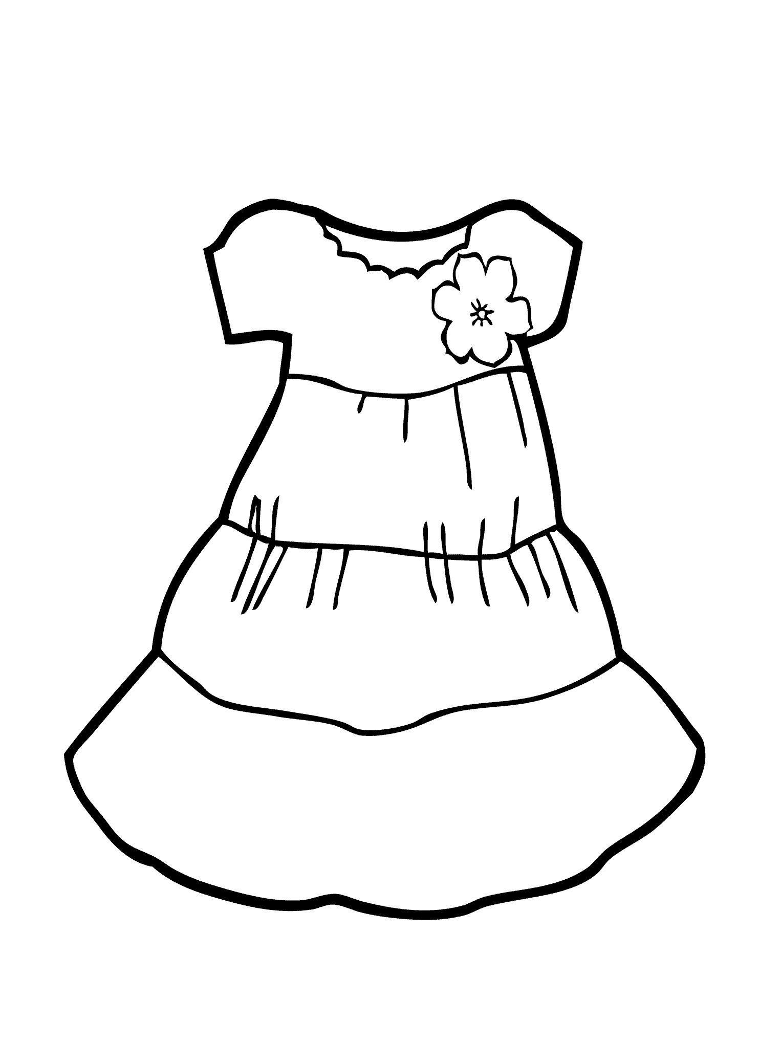 1483x2079 Coloring Pages For Girls Dresses Download