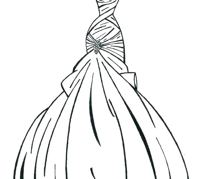 678x600 Barbie Wedding Dress Coloring Pages Coloring Pages Dresses