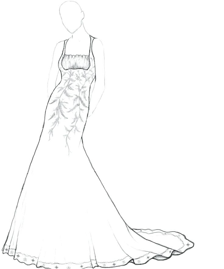 736x883 Coloring Pages Dresses Beautiful Dress For Summer Frozen Coloring