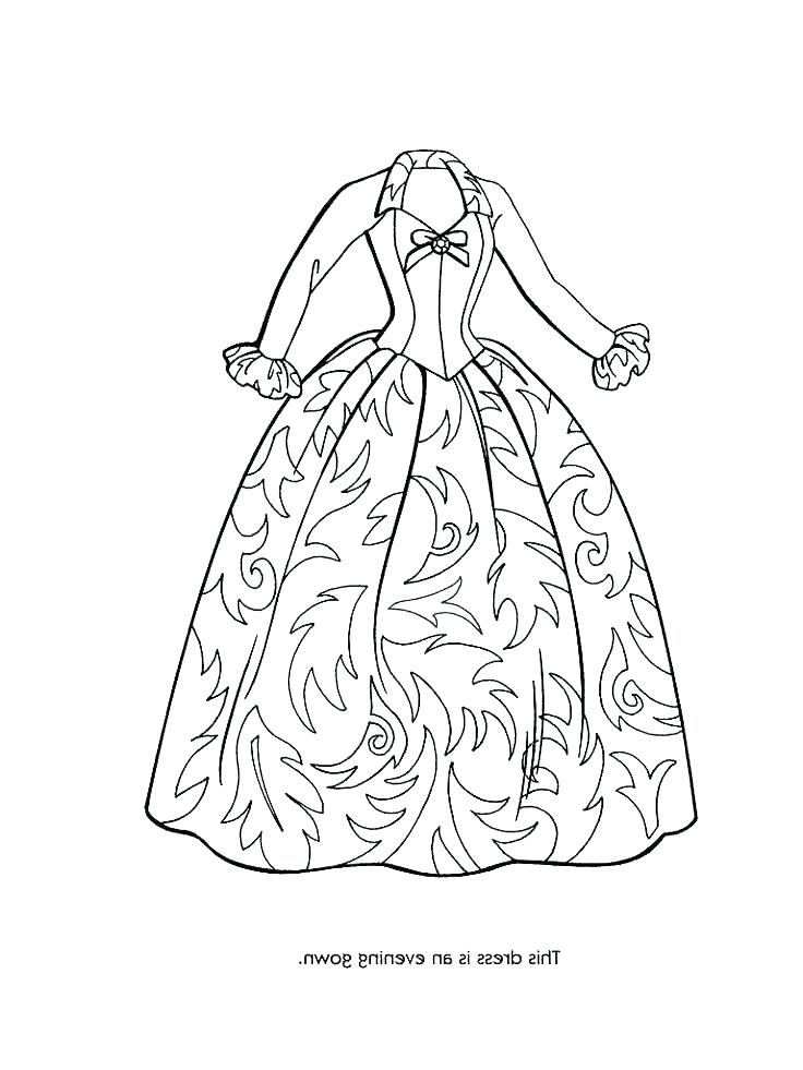 736x981 Coloring Pages Of Prom Dresses Coloring Page Dress Barbie