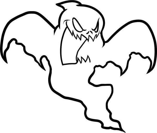600x508 Halloween Coloring Pages Ghost