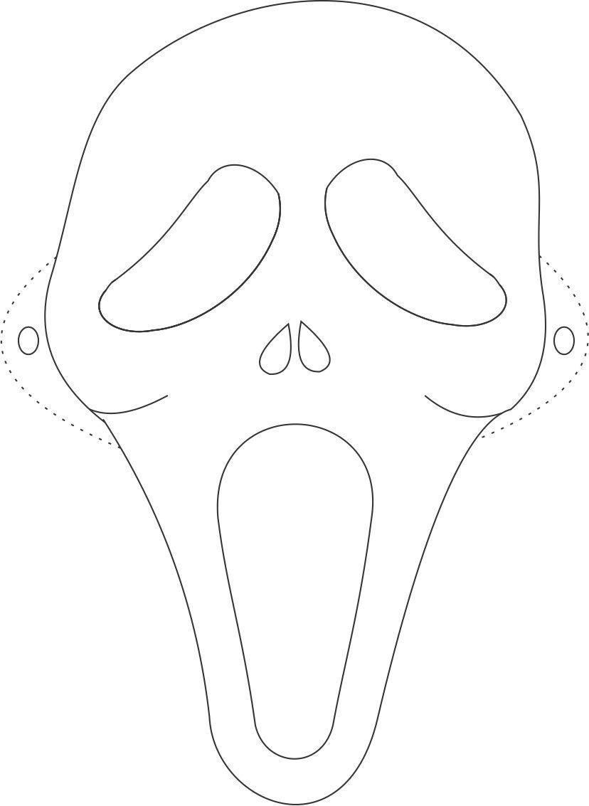 828x1133 Ghost Face Coloring Pages