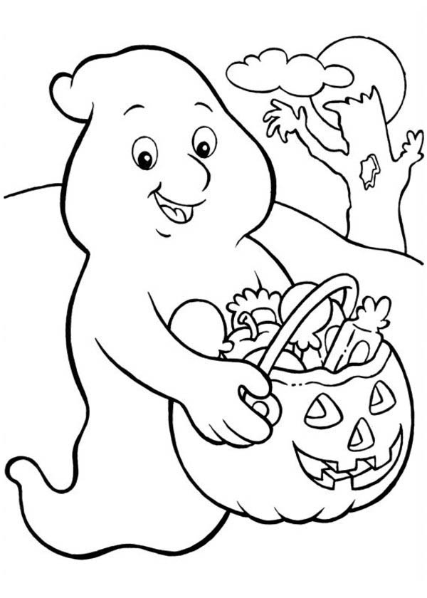 600x840 Ghost Halloween Coloring Pages Halloween Ghost Coloring Pages