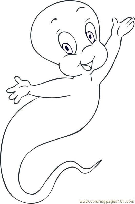 526x794 Casper The Friendly Ghost Coloring Page