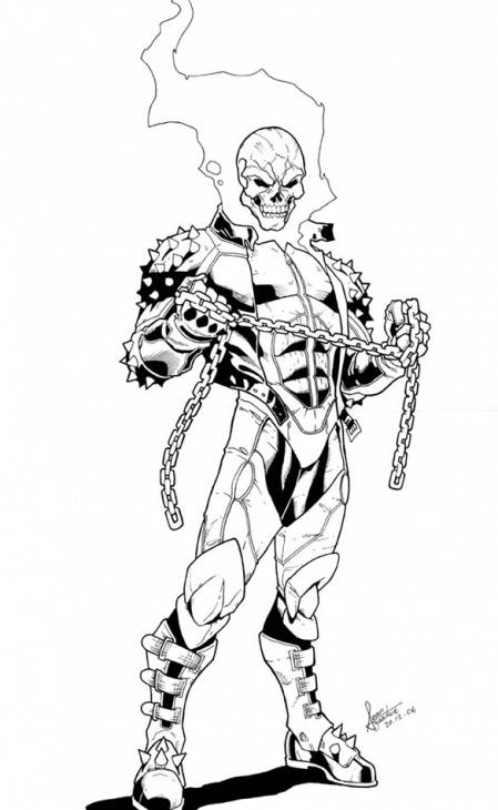 449x730 Ghost Rider Coloring Page