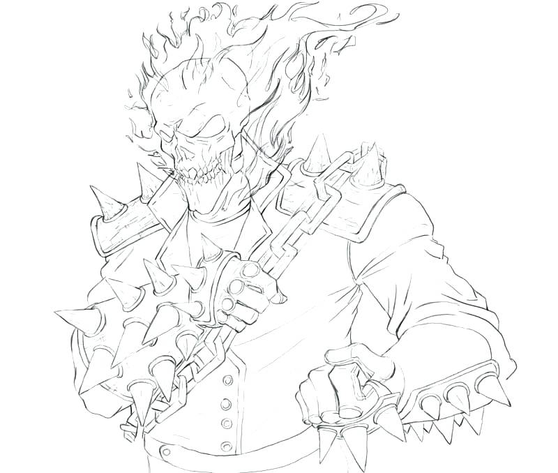 800x678 Ghost Rider Coloring Page Drawing Ghost Rider Ghost Rider Coloring