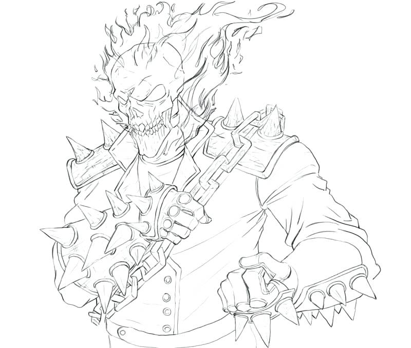 800x678 Ghost Rider Coloring Page Ghost Rider Head Coloring Pages Ghost
