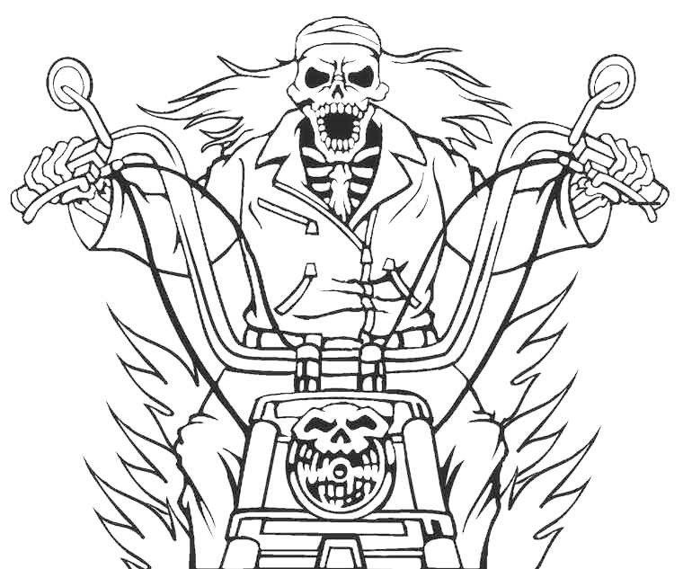 760x633 Printable Ghost Rider Coloring Pages Halloween Ghost Coloring