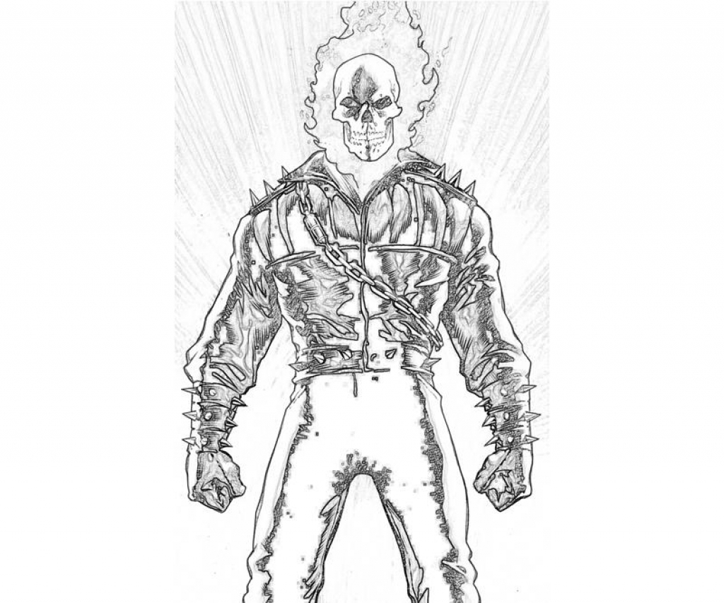 1024x853 Crammed Free Printable Ghost Rider Coloring Pages Download