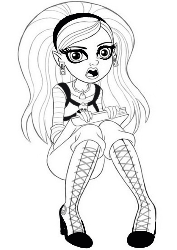 595x842 Monster High Ghoulia Yelps Coloring Page
