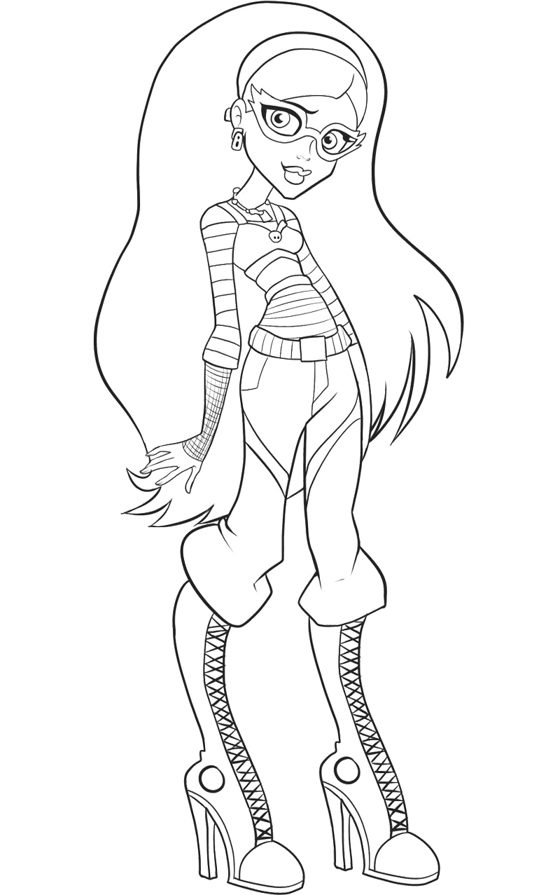 800x1277 Sweet Ghoulia Yelps Coloring Page Monster High Coloring Page