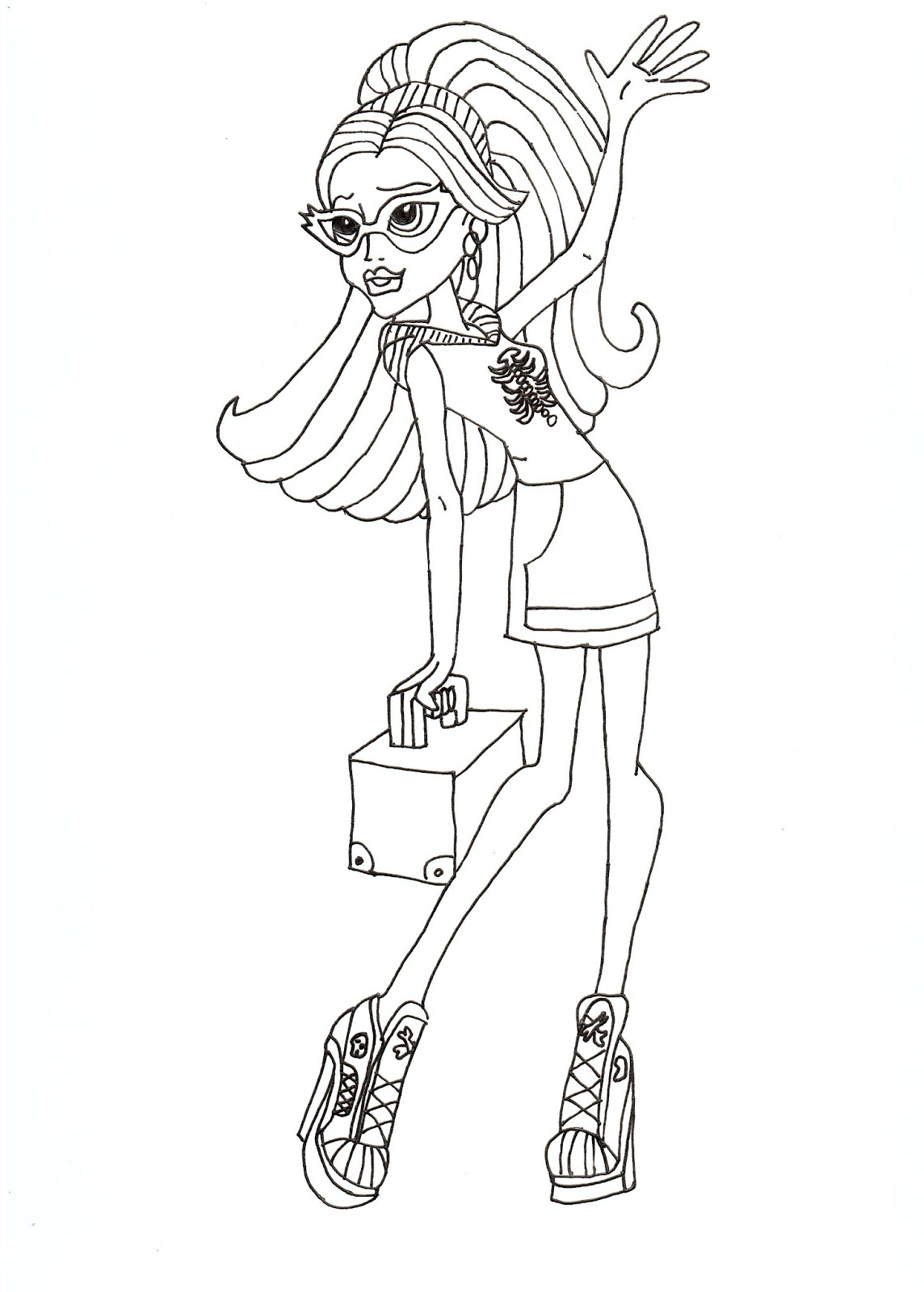 1144x1600 Free Printable Monster High Coloring Pages Ghoulia Yelps Scaris