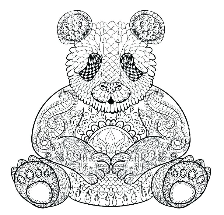 736x706 Panda Coloring Pages