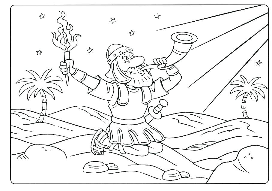 907x636 Gideon Coloring Page Coloring Pages Coloring Page Craft Excellent