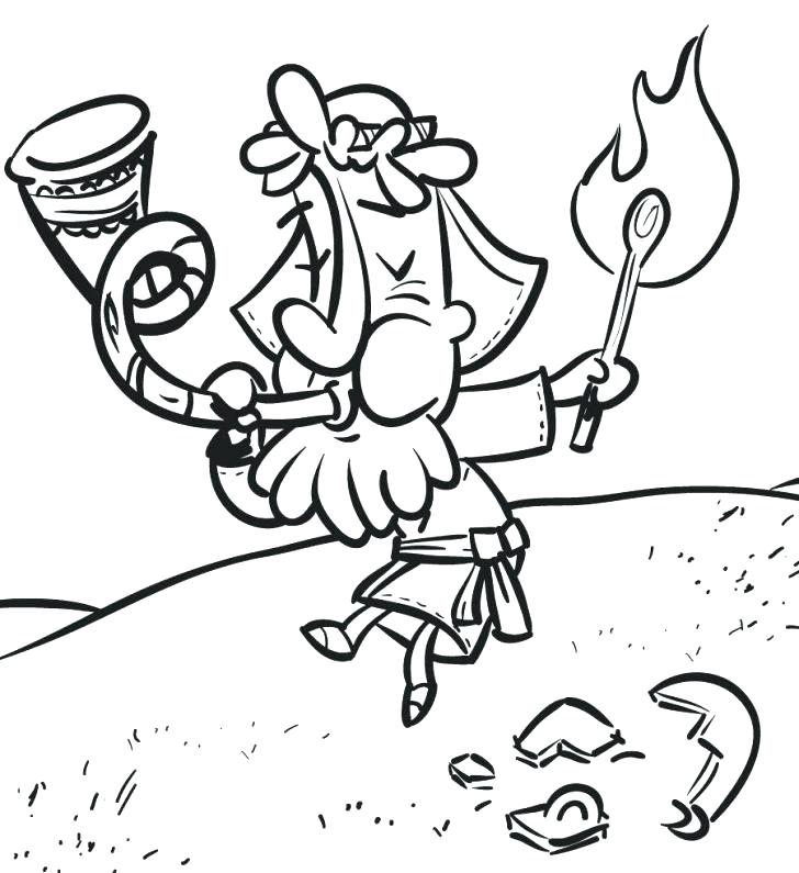 728x795 Gideon Coloring Pages Coloring Page Bible Story Coloring Page