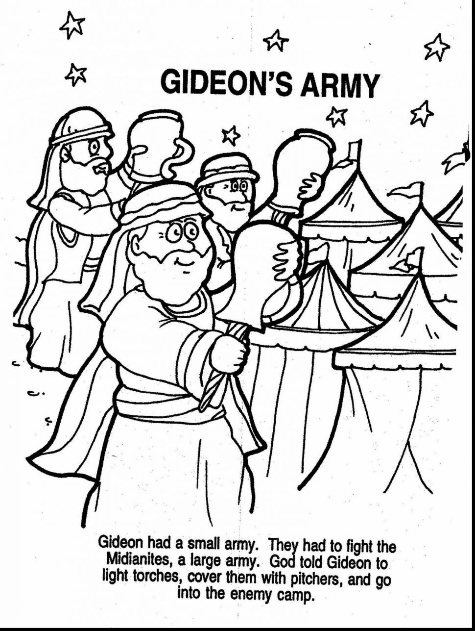 970x1287 Incredible Coloring Gideon Page Great Bible Story