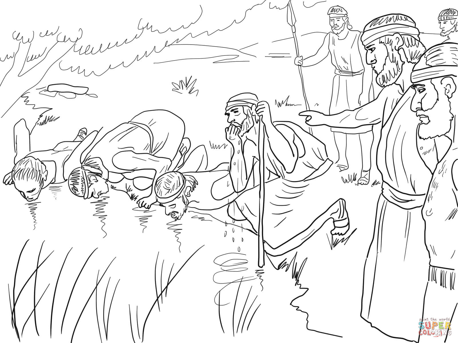 1600x1200 Gideon Coloring Pages Preschool To Fancy Page Paint Kids