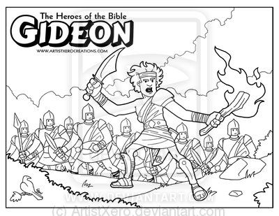 400x309 Free Printable Bible Coloring Page Of Gideon Gideon Coloring