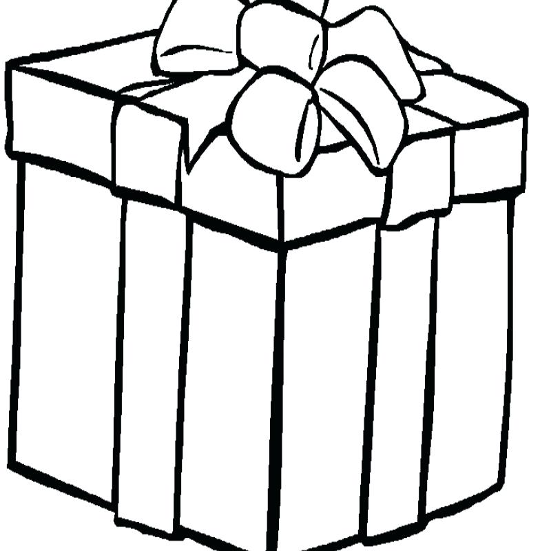 784x800 Christmas Gift Coloring Page Tree With Presents Coloring Pages