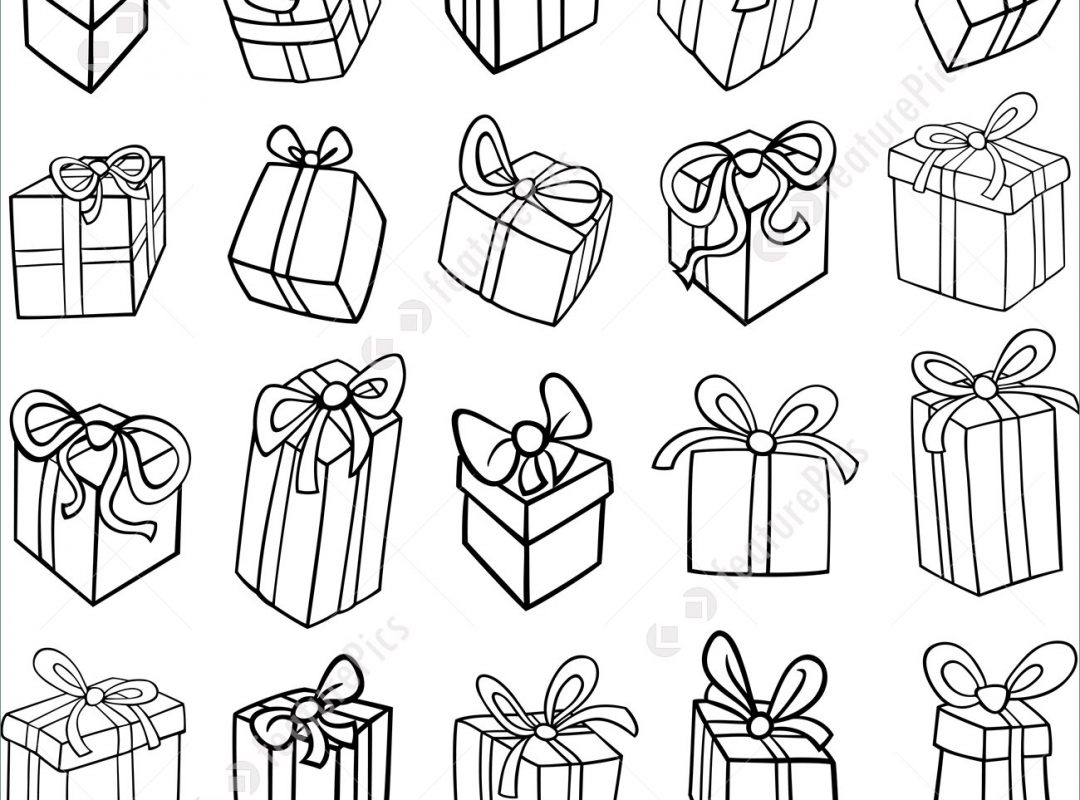 1080x800 Coloring For Kids Birthday Presentse Present Colouringes Gifts