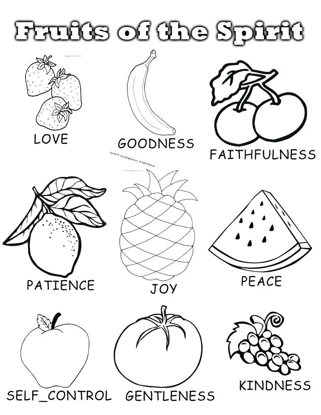 640x828 Holy Spirit Coloring Pages Fruit Coloring Sensational Fruits