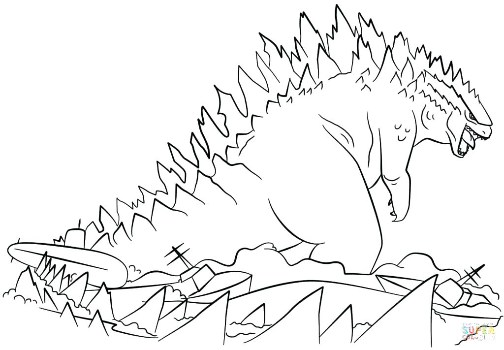 1024x711 Godzilla Coloring Page Perfect Coloring Page New Best Pages Photo