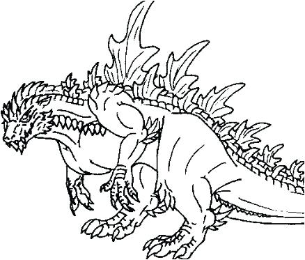 438x373 Godzilla Coloring Pages Coloring Page Baby Godzilla Coloring Pages