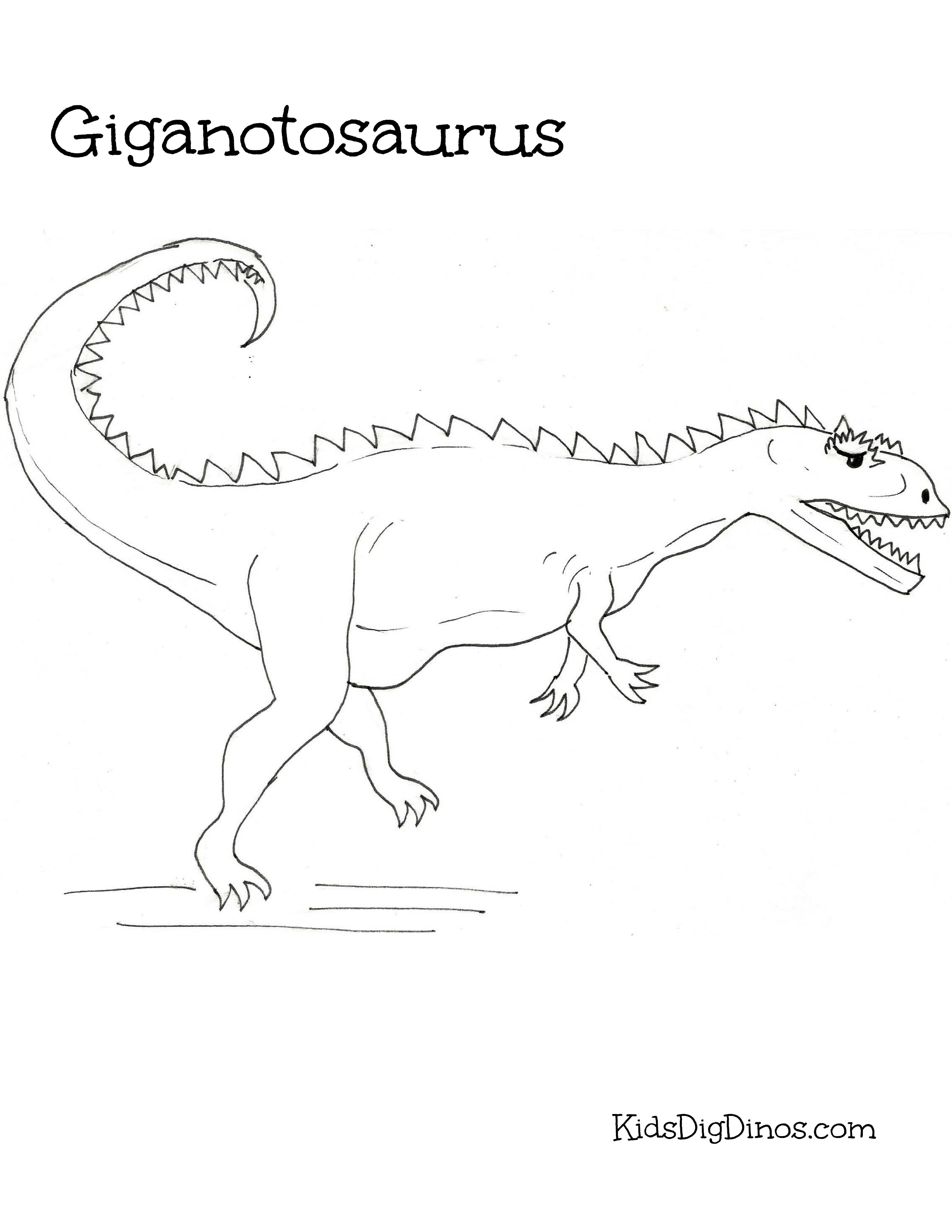 2550x3300 Giganotosaurus Coloring Pages Dinosaurs Pictures And Facts Inside