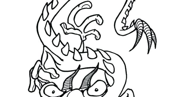 585x329 Gila Monster Coloring Page Coloring Book Dragon Monster Pages Com