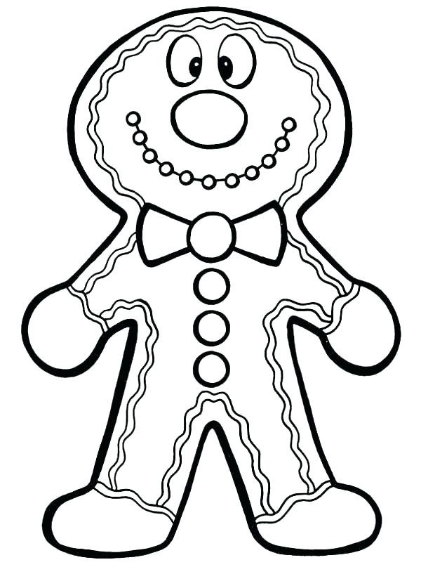 600x807 Coloring Pages Gingerbread Man Gingerbread Man Color Page