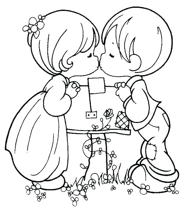 600x670 Boy And Girl Coloring Pages Plus Pretty Girl Coloring Pages Girl