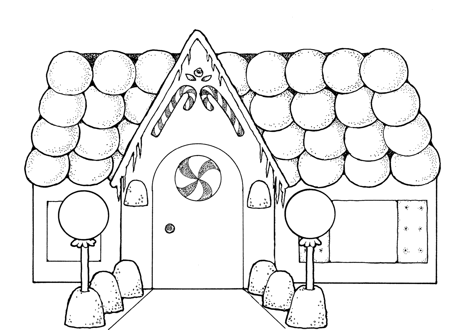 1500x1100 Gingerbread House Coloring Pages To Download And Print For Free