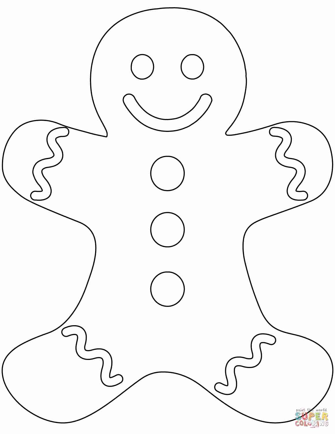Gingerbread Cookie Coloring Page