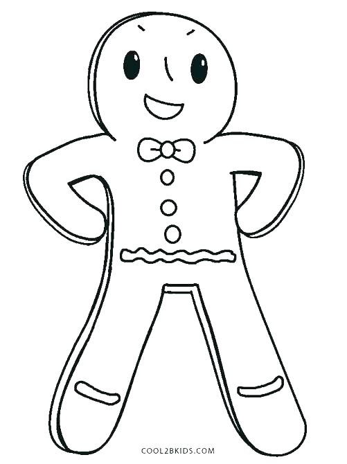 501x670 Gingerbread Man Color Page