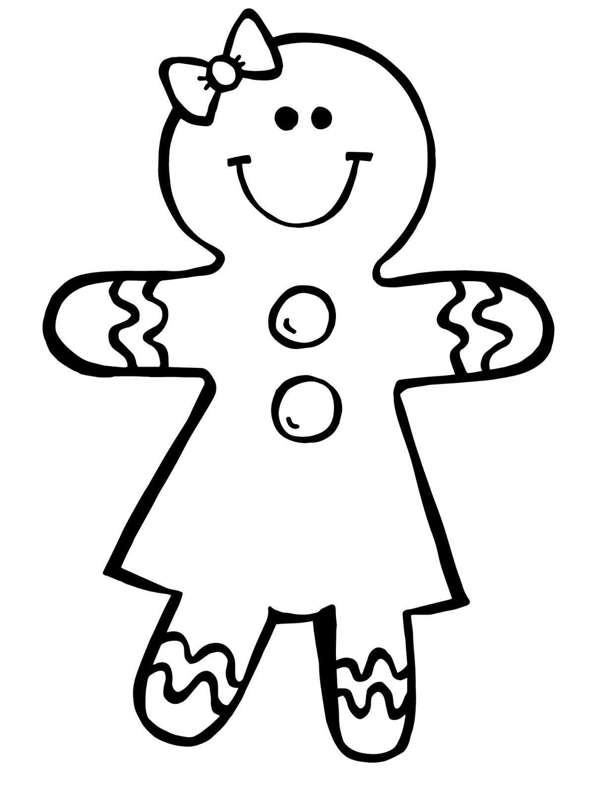 1213x1600 Gingerbread Coloring Sheet