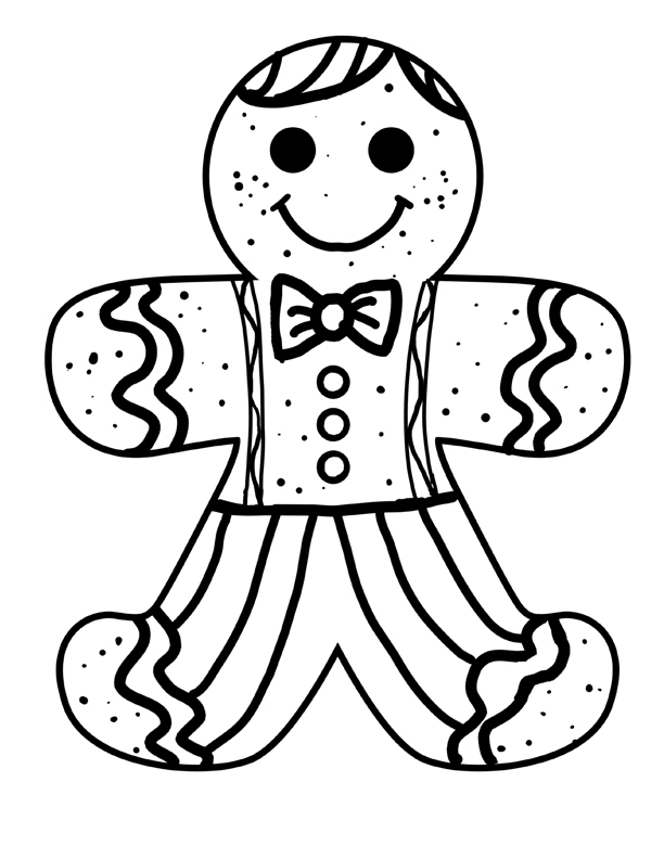 612x792 Printable Gingerbread Man Coloring Pages Me