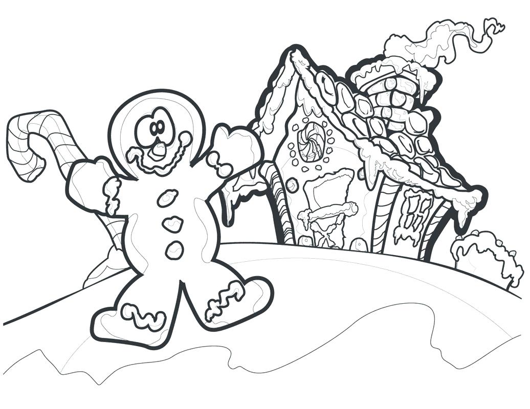 Gingerbread House Candy Coloring Pages