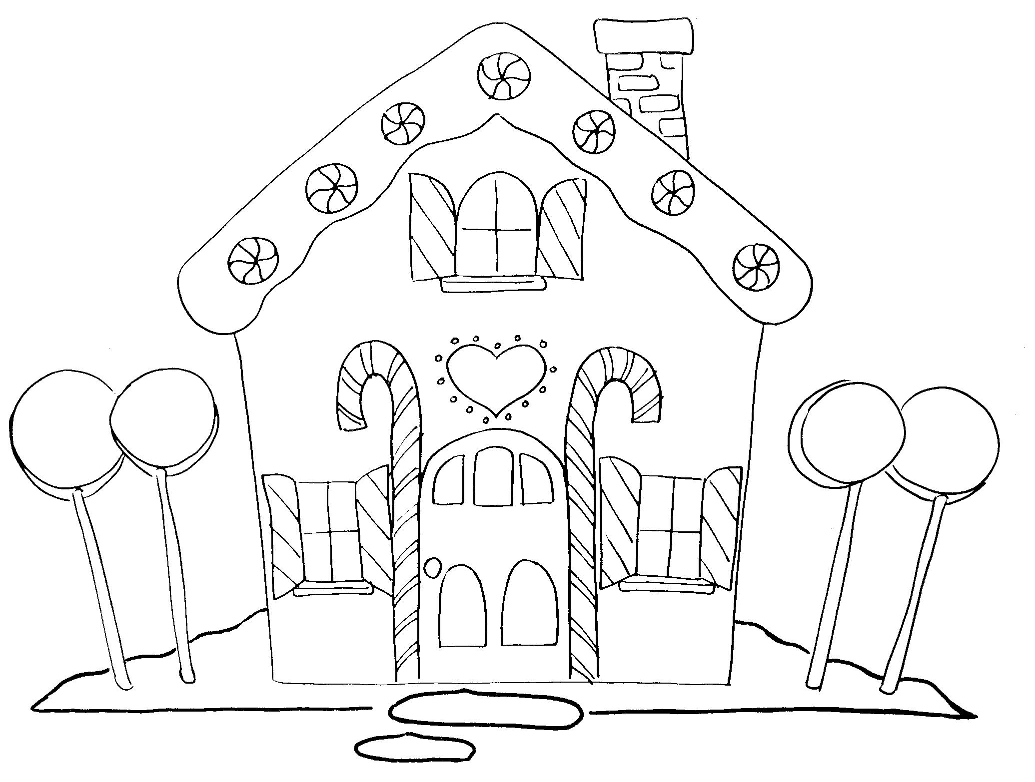 2071x1566 Gingerbread House Coloring Pages
