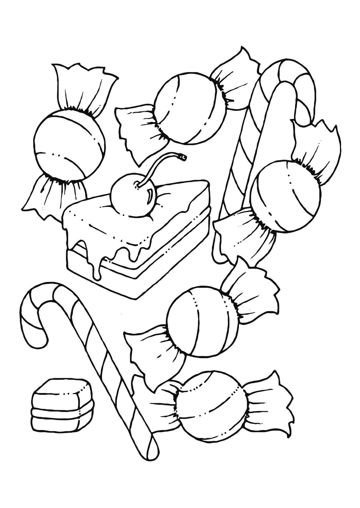 1240x1750 Trendy Design Candy Coloring Pages To Print For Gingerbread House