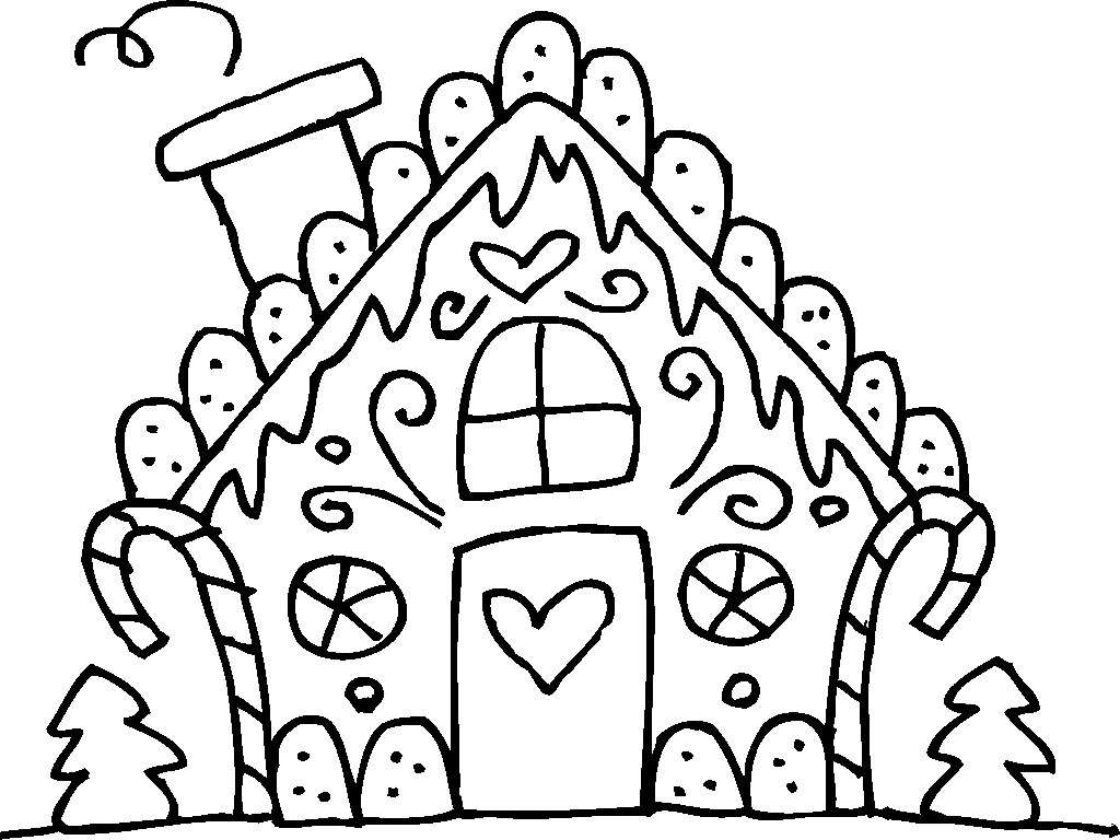 1024x768 Unique Christmas Coloring Pages Disney Gingerbread House Gallery